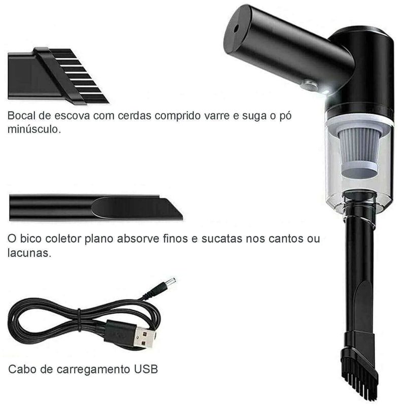 Aspirador de Pó Portátil Mini Multiuso 120W - 1ClickComprou