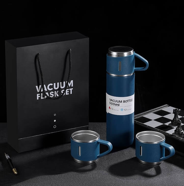 Conjunto de Frascos a Vácuo em Aço Inox, Garrafa 500ml - 1ClickComprou