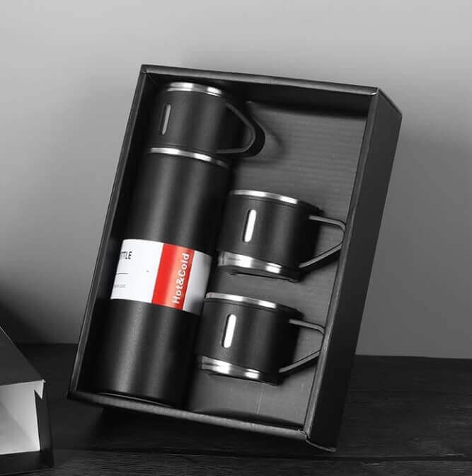 Conjunto de Frascos a Vácuo em Aço Inox, Garrafa 500ml - 1ClickComprou