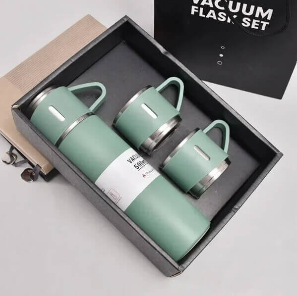 Conjunto de Frascos a Vácuo em Aço Inox, Garrafa 500ml - 1ClickComprou