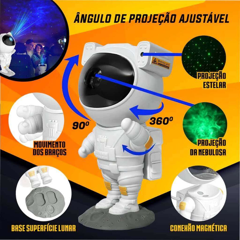 Astronauta Projetor De Luzes Com Controle - 1ClickComprou