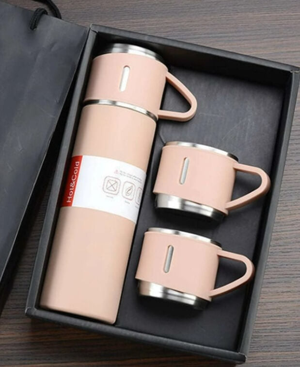 Conjunto de Frascos a Vácuo em Aço Inox, Garrafa 500ml - 1ClickComprou